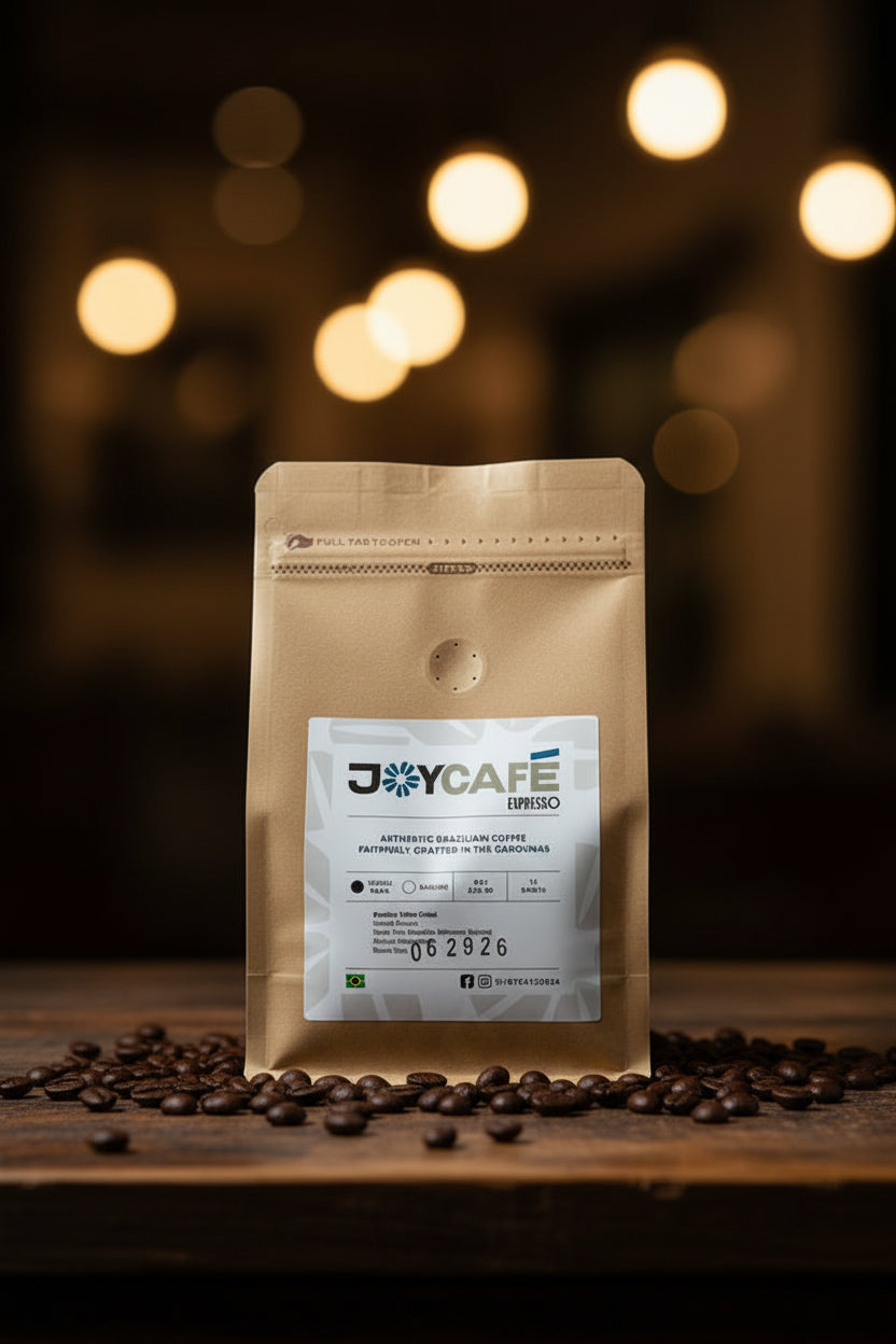 JoyCafé EXPRESSO 12 SHOTS – Brazilian Yellow Catuaí - WHOLE BEANS 8oz / 226.8g